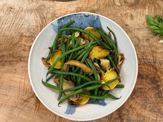 Seared Green Beans Delicata Mushroom Medley